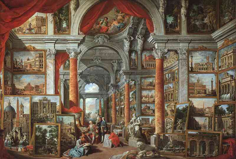 Джованни-Паоло Паннини. Галерея с видами современного Рима (1757)